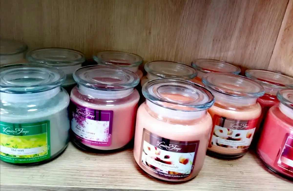 Bougie parfumée colorée